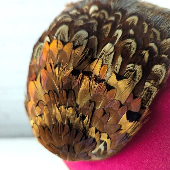 Vintage Linda Farrell Pheasant Fascinator Headband Hat main image 12